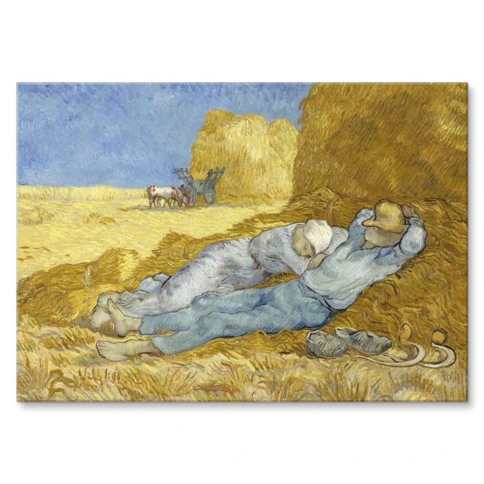 Poster metal The siesta van Gogh gift