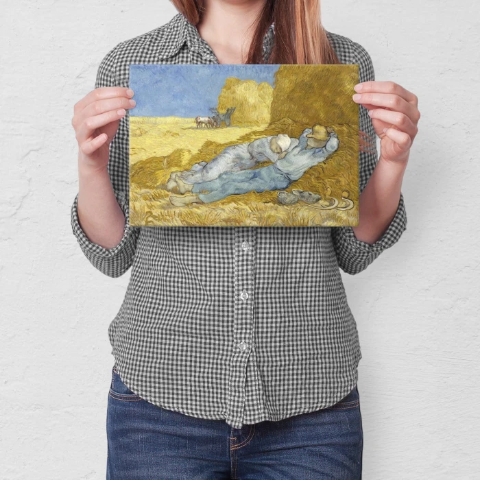 Poster metal The siesta van Gogh gift