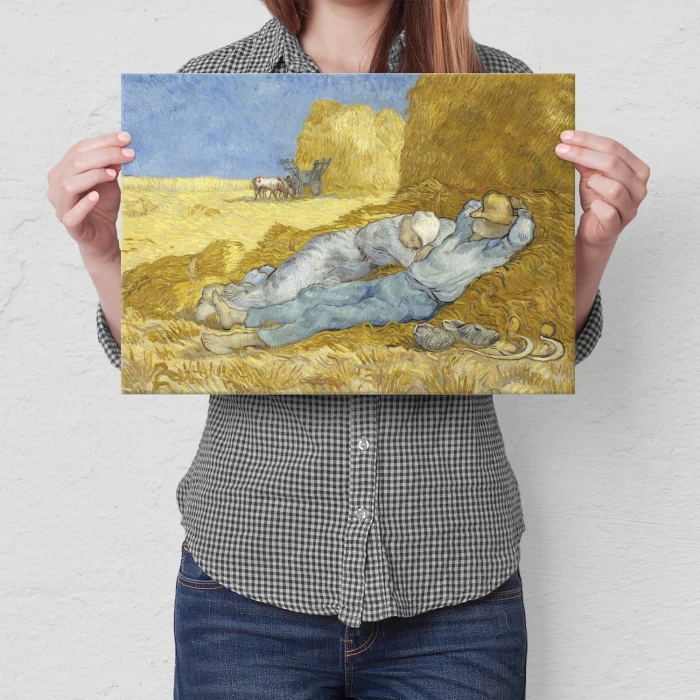 Poster metal The siesta van Gogh gift