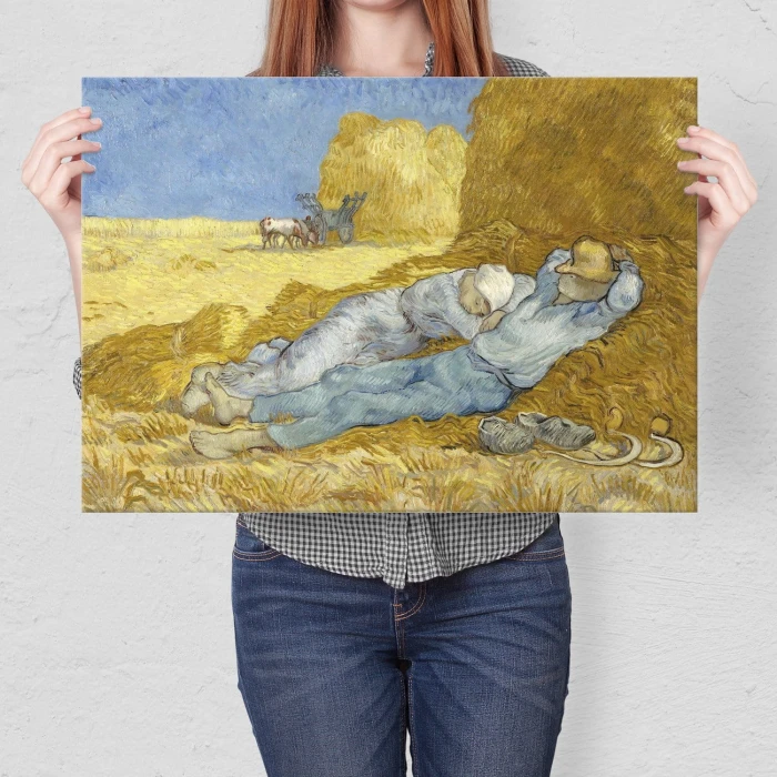 Poster metal The siesta van Gogh gift