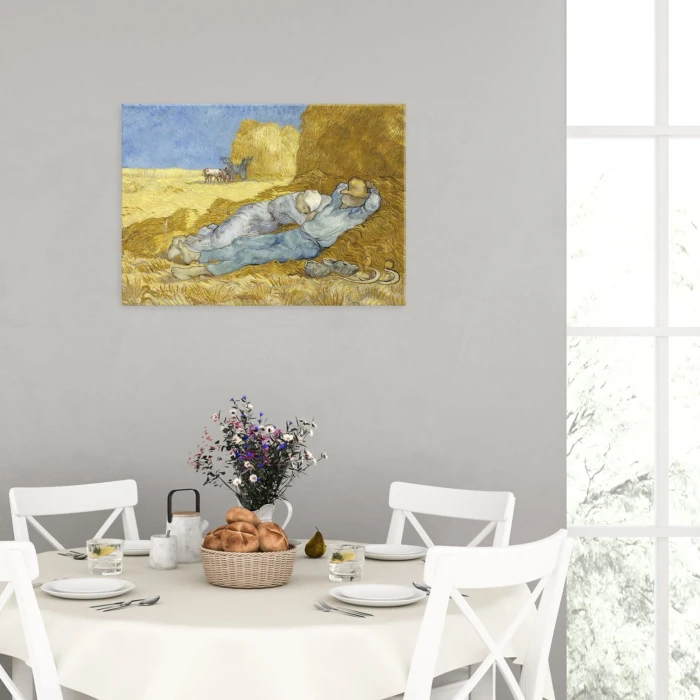 Poster metal The siesta van Gogh gift