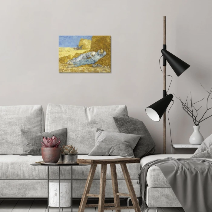 Poster metal The siesta van Gogh gift