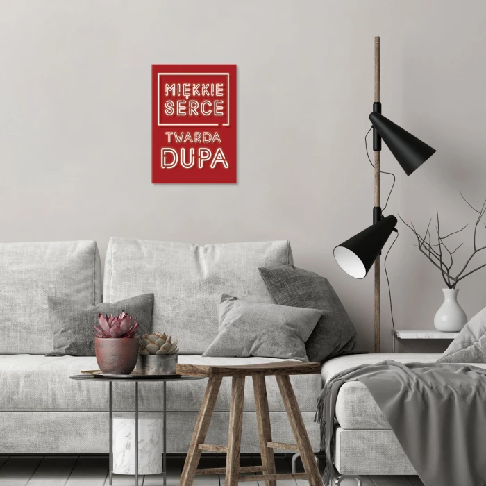 Plakat metalowy Miękkie serce Prezent