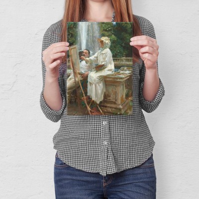 Plakat metalowy Fountain John Sargent Prezent