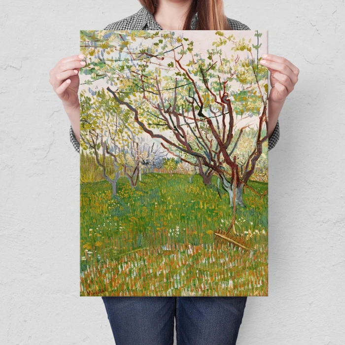 Plakat metalowy Flowering orchard van Gogh Prezent