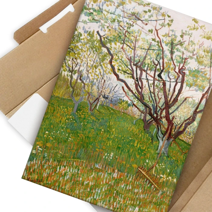 Plakat metalowy Flowering orchard van Gogh Prezent