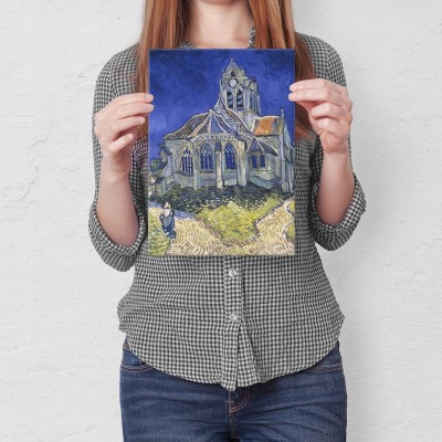 Poster metal Church Auvers van Gogh gift