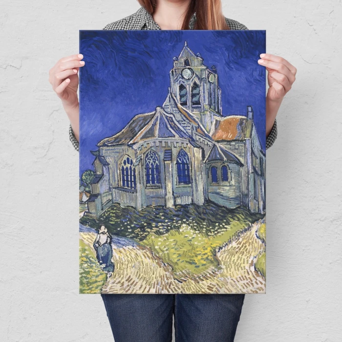 Poster metal Church Auvers van Gogh gift