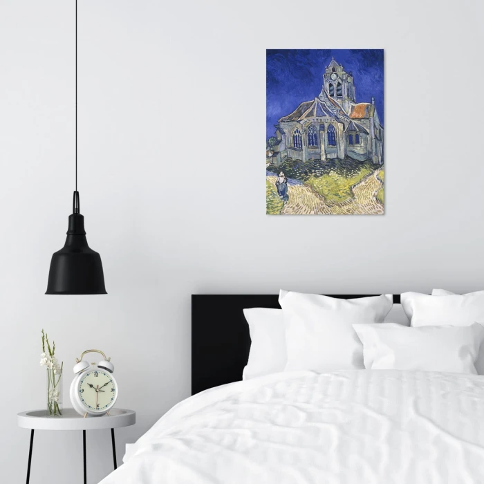 Poster metal Church Auvers van Gogh gift