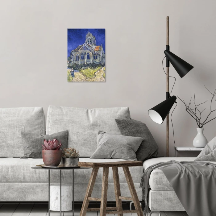 Poster metal Church Auvers van Gogh gift