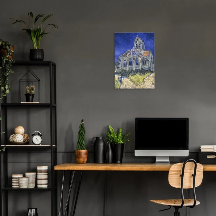 Poster metal Church Auvers van Gogh gift