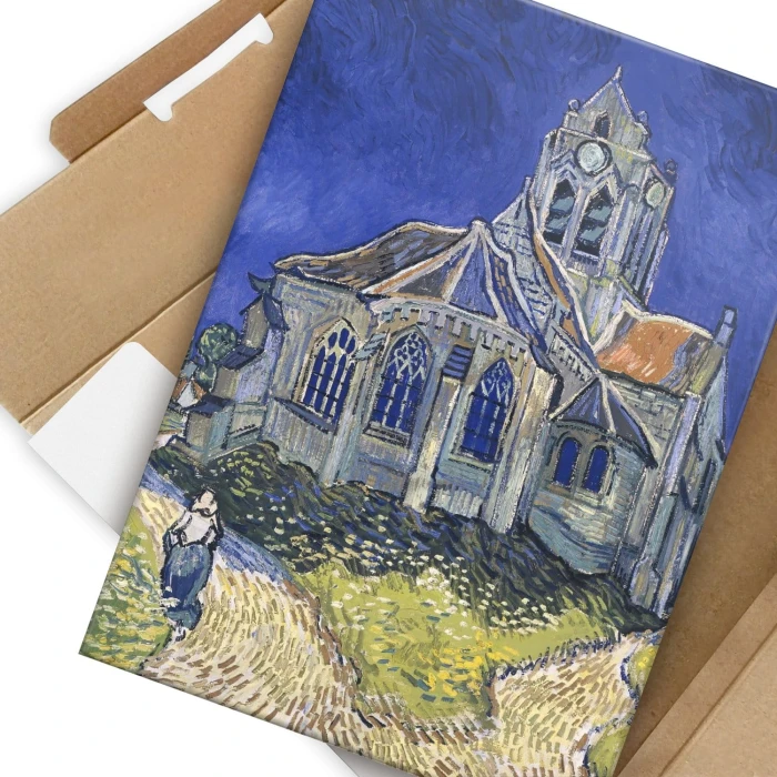 Poster metal Church Auvers van Gogh gift