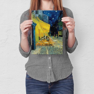 Plakat metalowy Cafe Night van Gogh Prezent