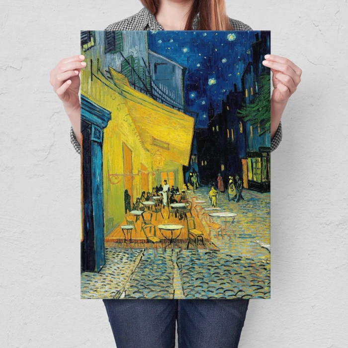 Plakat metalowy Cafe Night van Gogh Prezent