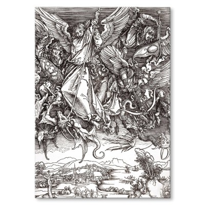 Plakat metalowy Dragon Apocalipse Durer Prezent