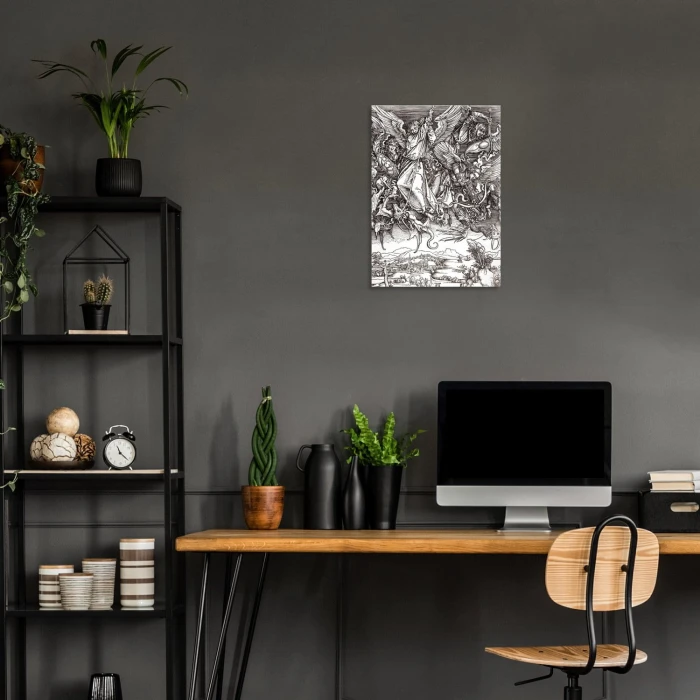 Plakat metalowy Dragon Apocalipse Durer Prezent