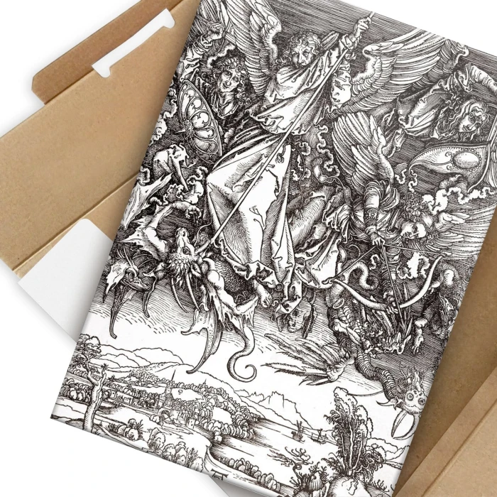 Plakat metalowy Dragon Apocalipse Durer Prezent