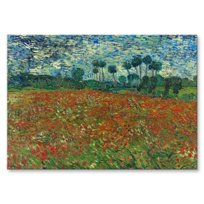 Poster metal Poppy field van Gogh gift