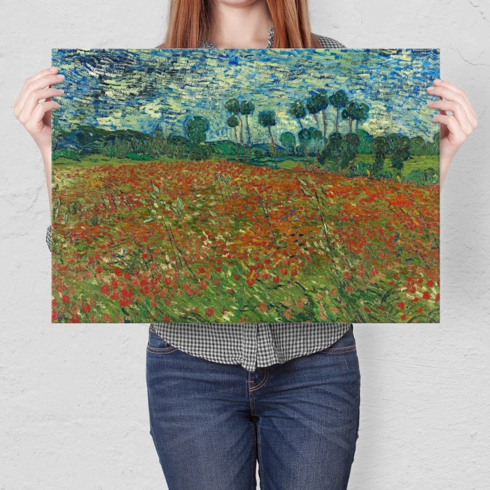 Plakat metalowy Poppy field van Gogh Prezent