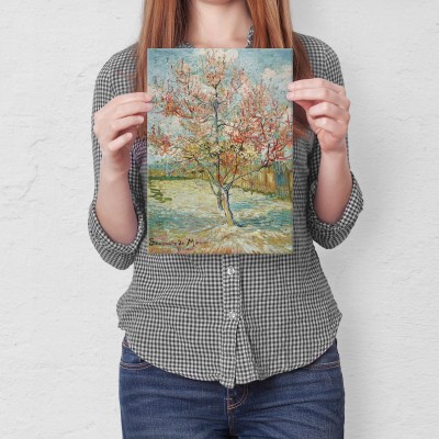 Plakat metalowy Pink peach van Gogh Prezent