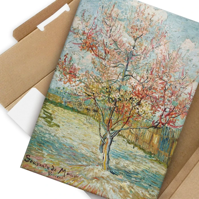 Poster metal Pink peach van Gogh gift