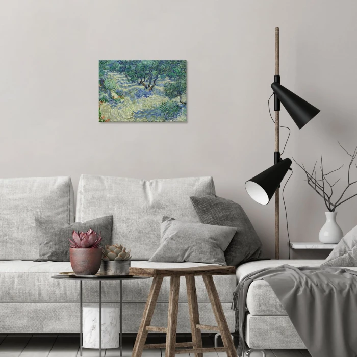 Poster metal Olive orchard van Gogh gift