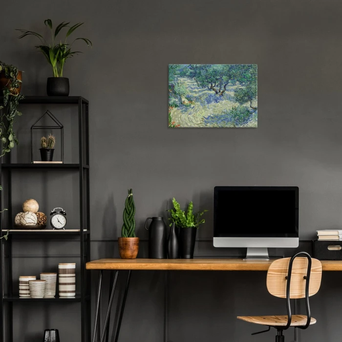 Plakat metalowy Olive orchard van Gogh Prezent
