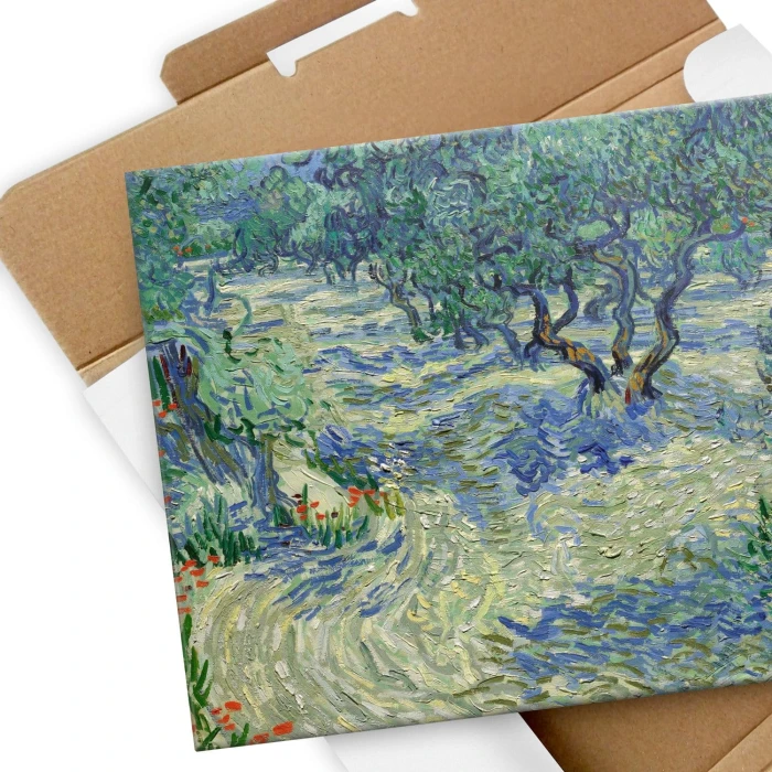 Plakat metalowy Olive orchard van Gogh Prezent