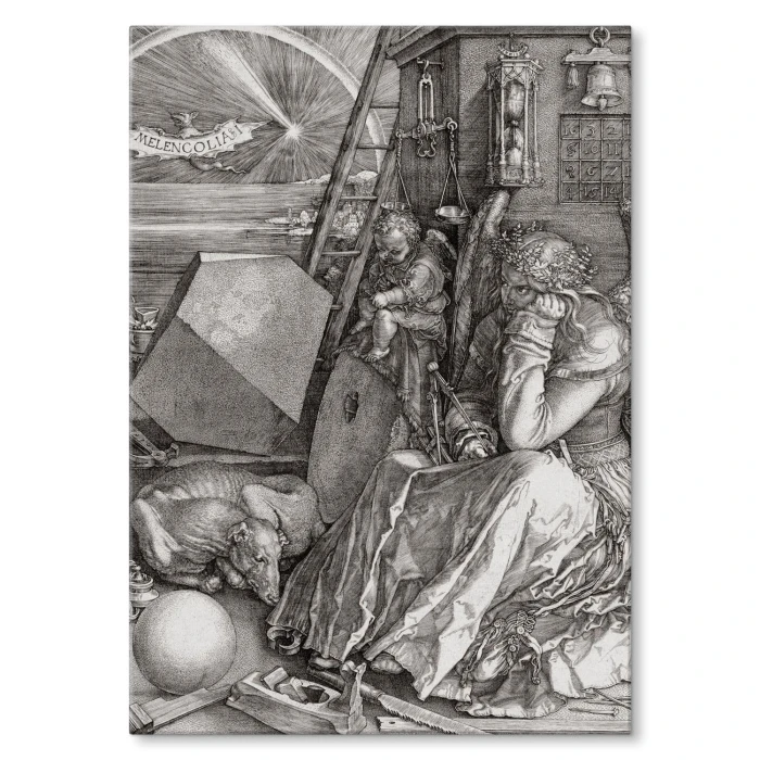 Plakat metalowy Melencolia Albrecht Durer Prezent