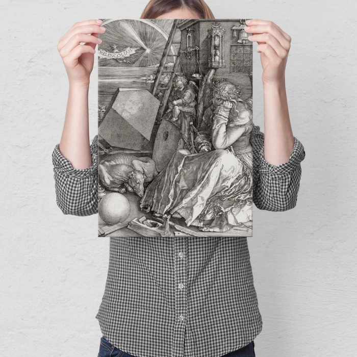 Plakat metalowy Melencolia Albrecht Durer Prezent