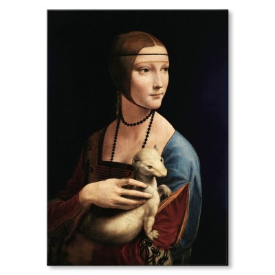 Poster metal Lady with Ermine Vinci gift