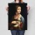 Poster metal Lady with Ermine Vinci gift