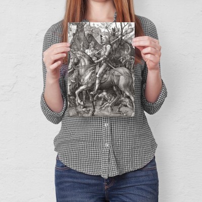 Plakat metalowy Knight death Durer Prezent