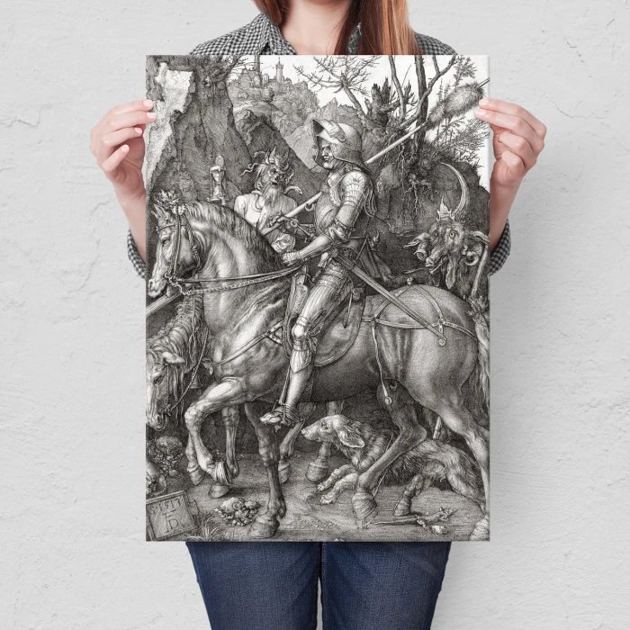 Plakat metalowy Knight death Durer Prezent