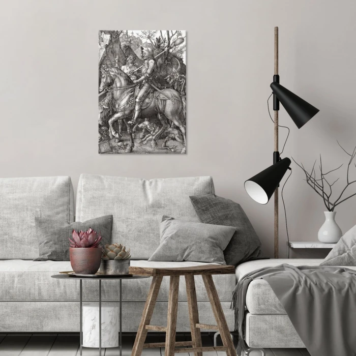 Plakat metalowy Knight death Durer Prezent