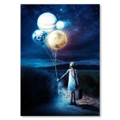 Plakat metalowy planet girl Prezent