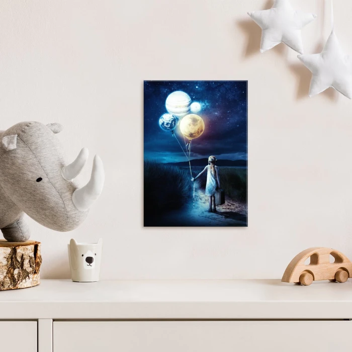 Plakat metalowy planet girl Prezent