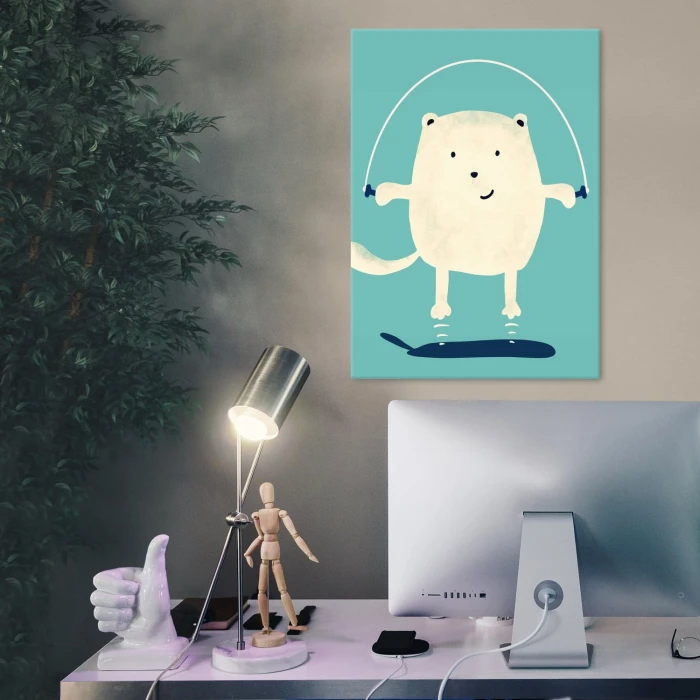Plakat metalowy jumping cute Prezent