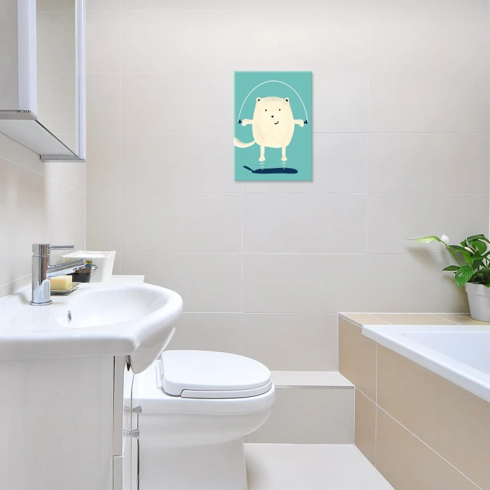 Plakat metalowy jumping cute Prezent