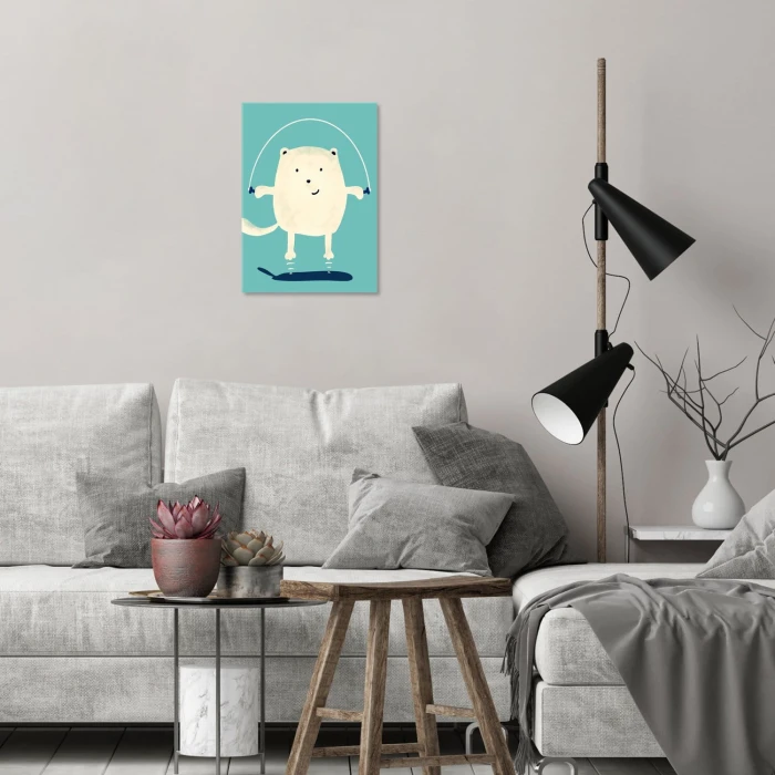 Plakat metalowy jumping cute Prezent