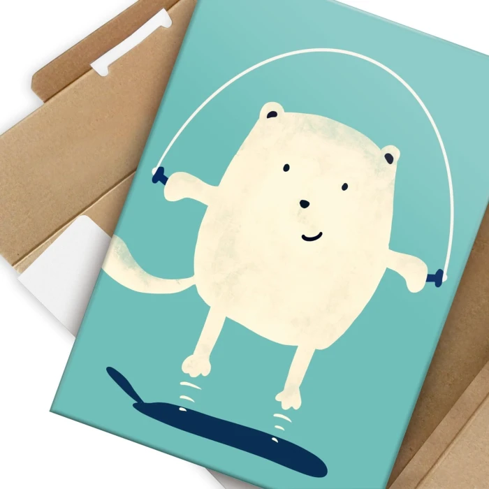 Plakat metalowy jumping cute Prezent