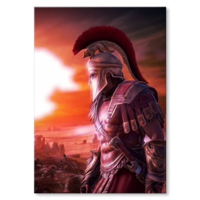 Plakat metalowy ancient warrior Prezent