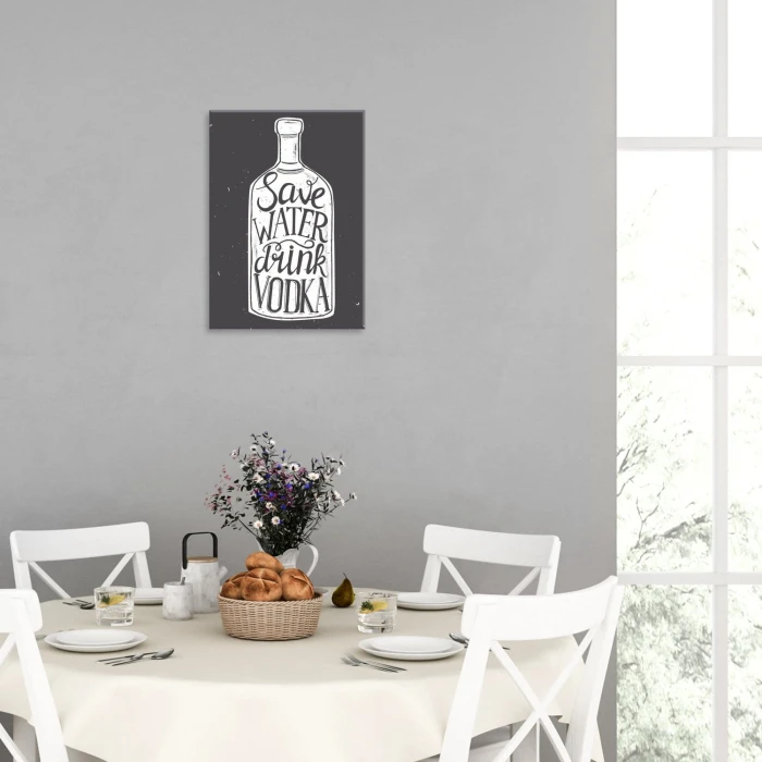 Poster metal save water drink vodka gift