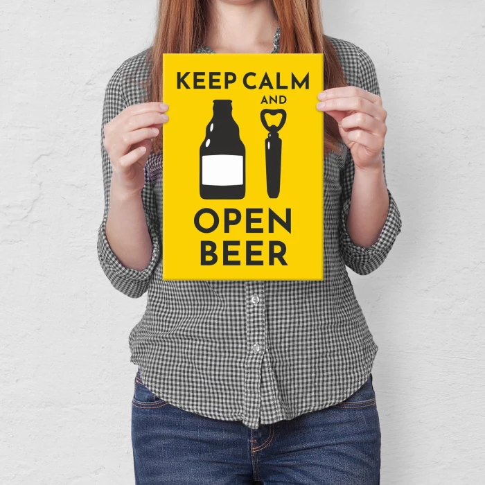 Poster metal open beer gift