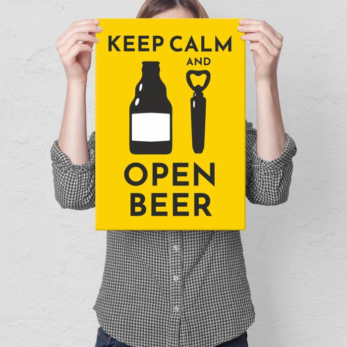 Poster metal open beer gift