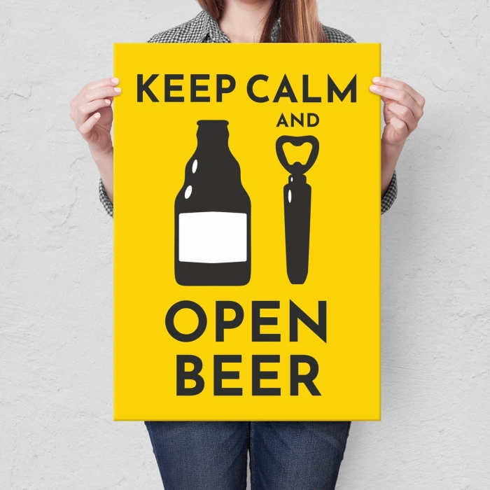Poster metal open beer gift