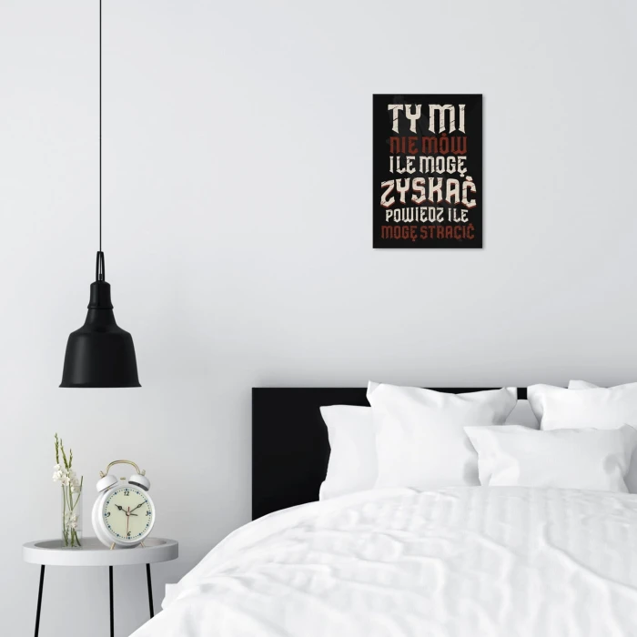 Plakat metalowy ile mogę stracić Prezent