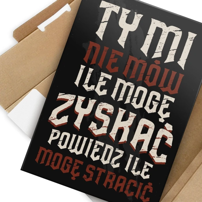 Plakat metalowy ile mogę stracić Prezent