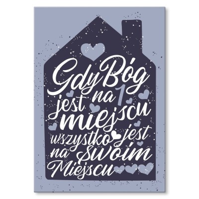 Poster metal Gdy Bóg jest gift