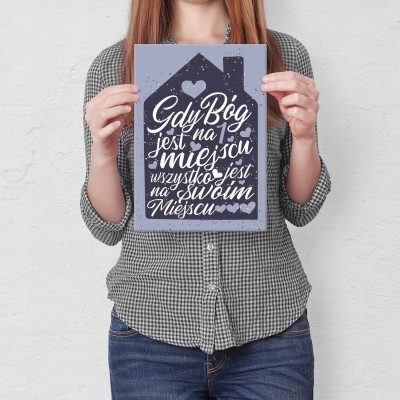 Poster metal Gdy Bóg jest gift